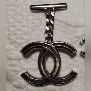 Chanel CC Bag Charm Silver